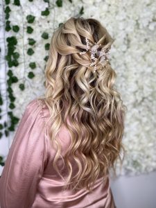 bridal hair styling